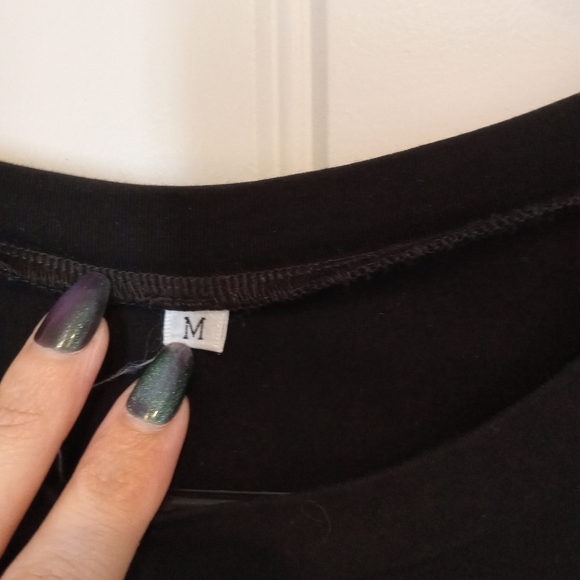 Kiss black leopard lips distressed Graphic boutique Tee M - Picture 6 of 7